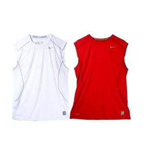 2 Nike Pro Compression Dri Fit Training Shirts